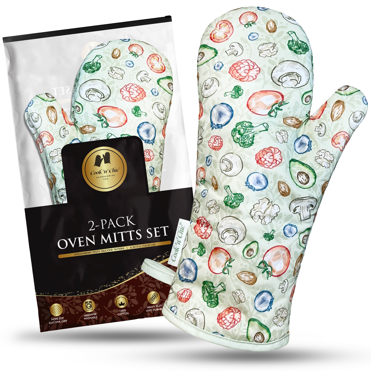 Buy Green Oven Mitts Set from Cook'n'Chic®