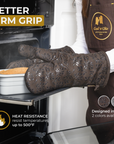 Oven Mitts Set of 2 (Choco/Gold)