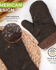 Oven Mitts Set of 2 (Choco/Gold)