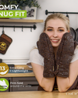 Oven Mitts Set of 2 (Choco/Gold)