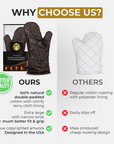 Oven Mitts Set of 2 (Choco/Gold)