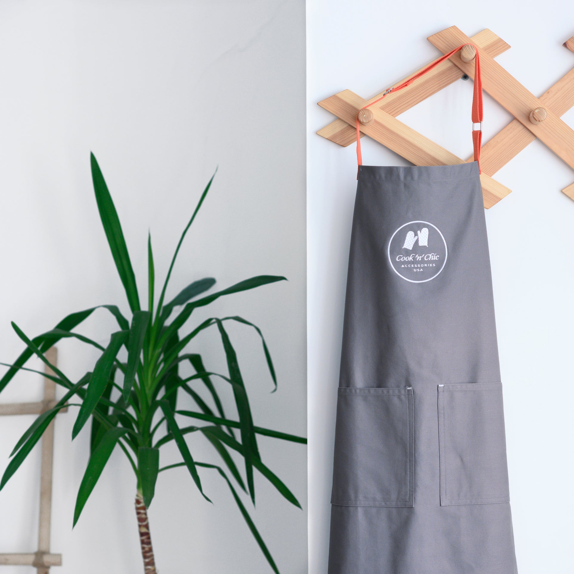 cook 'n' chic premium professional reusable durable easy to clean washable cotton essential chef bib cooking baking apron apparel