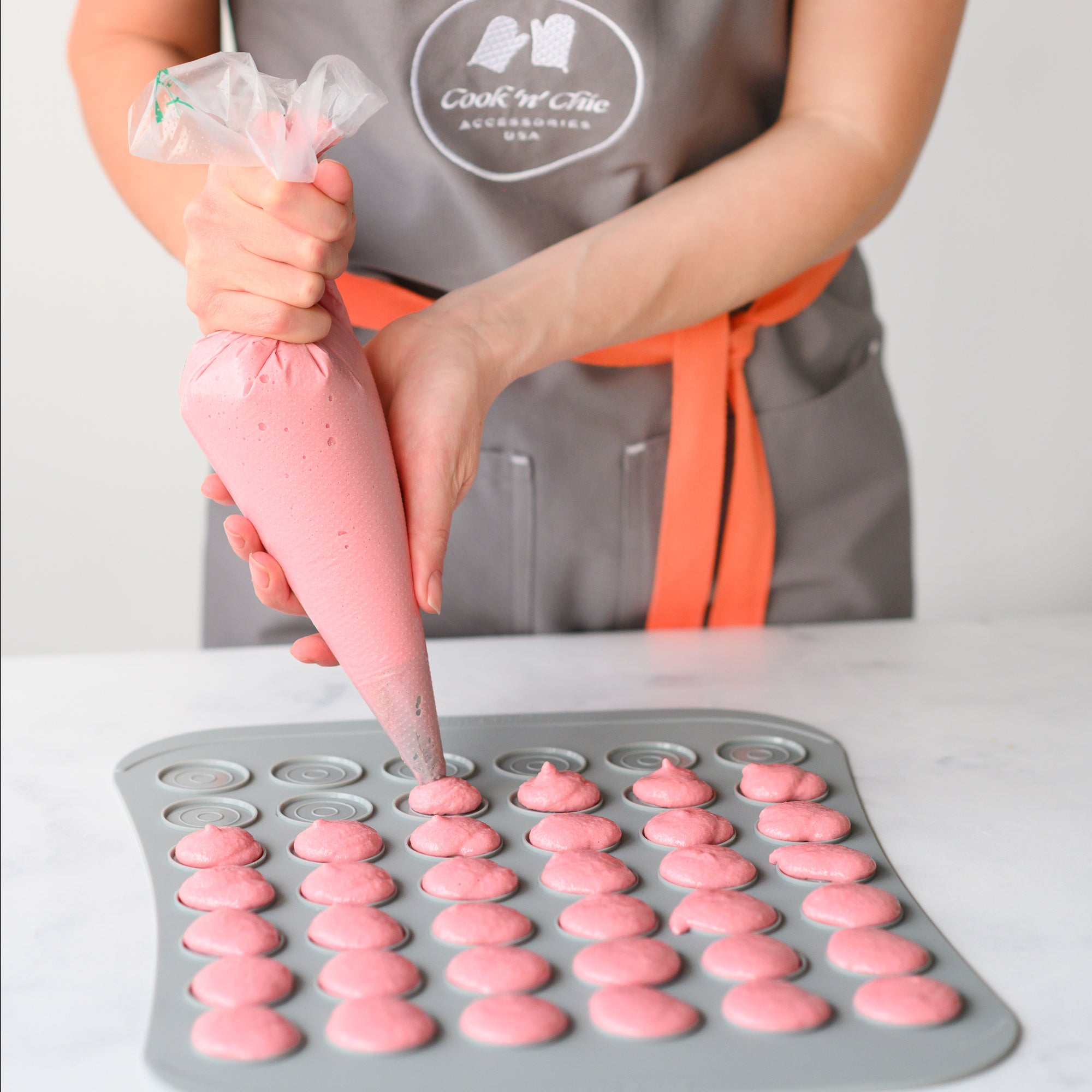 cooknchic premium professional non-stick reusable quick release easy to clean eco friendly silicone dough pastry macaron mat