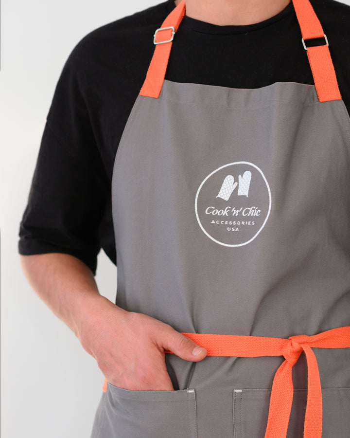 cook 'n' chic premium professional reusable durable easy to clean washable cotton essential chef bib cooking baking apron apparel