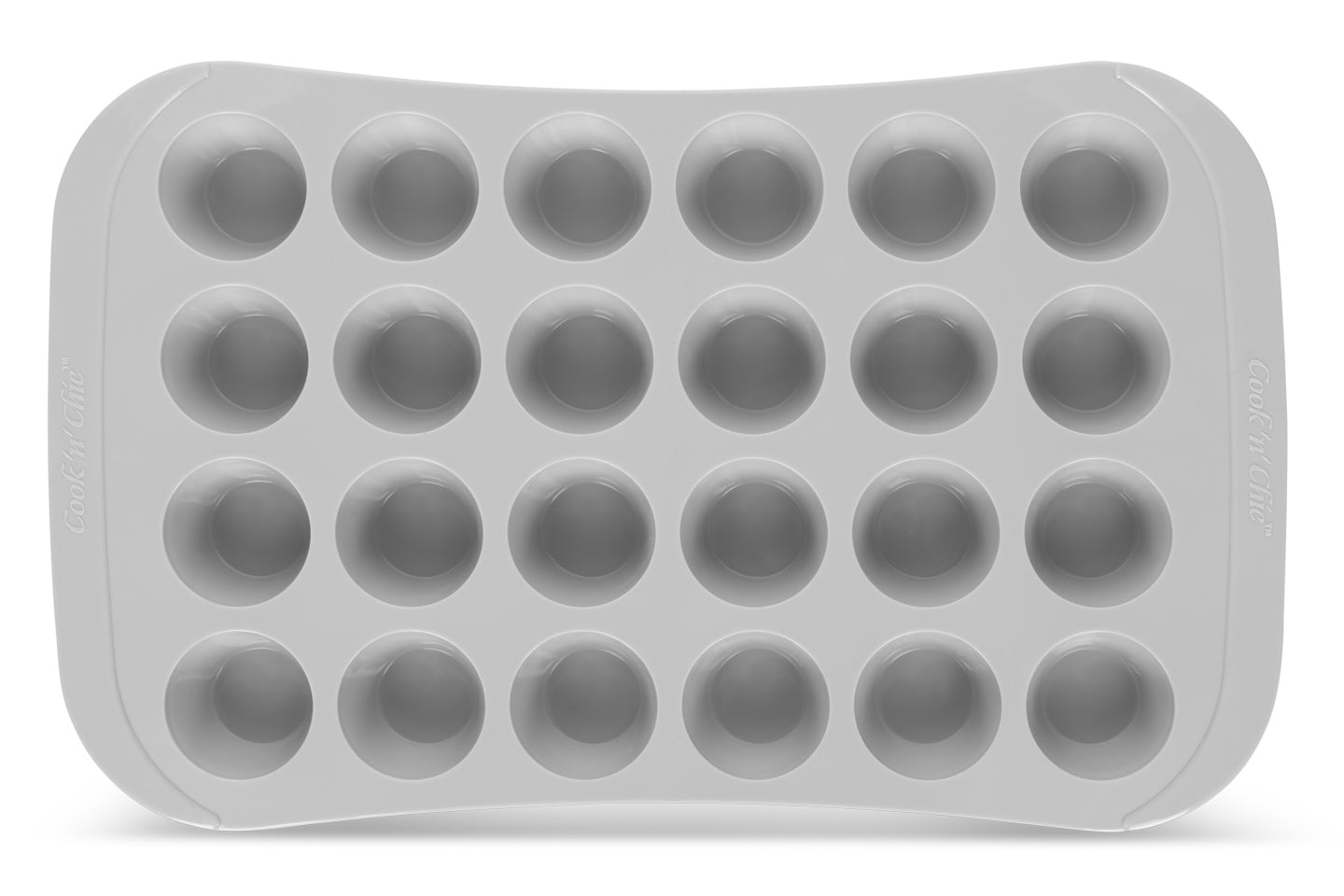 cook&#39;n&#39;chic® premium professional non-stick reusable quick release easy to clean eco friendly durable silicone cupcake muffin pan made of genuine siliconePRIME™