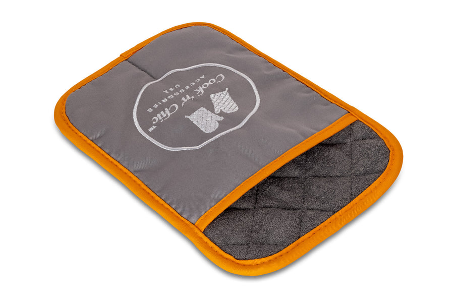 Premium Pot Holders - 500°F Heat Resistant - Non Slip Textured Silicone Grip - Washable Mittens for Cooking Baking - Flexible Soft Terry Cloth