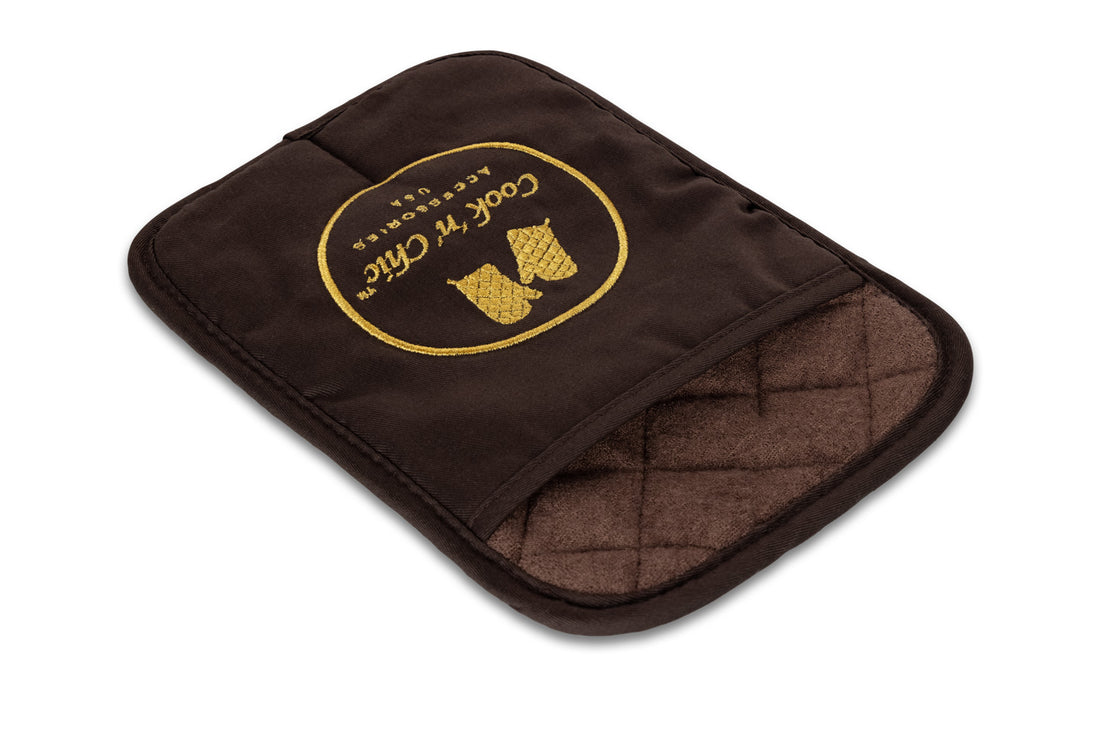 Zulay Kitchen 3-Pack Pot Holders for Kitchen Heat Resistant Cotton - Gold