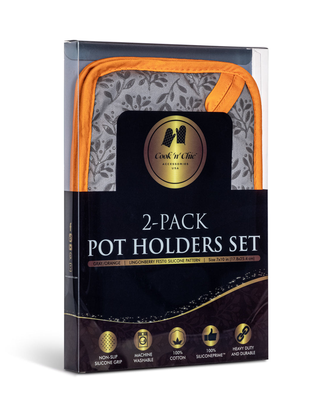 Square Deal Pot Holder, Set of 2, Olive, Set of 2