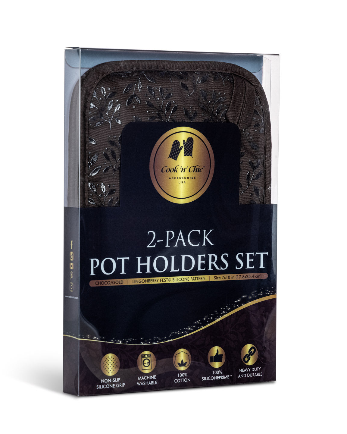 Pot Holders with Pockets - Heat Resistant Pot Holders with